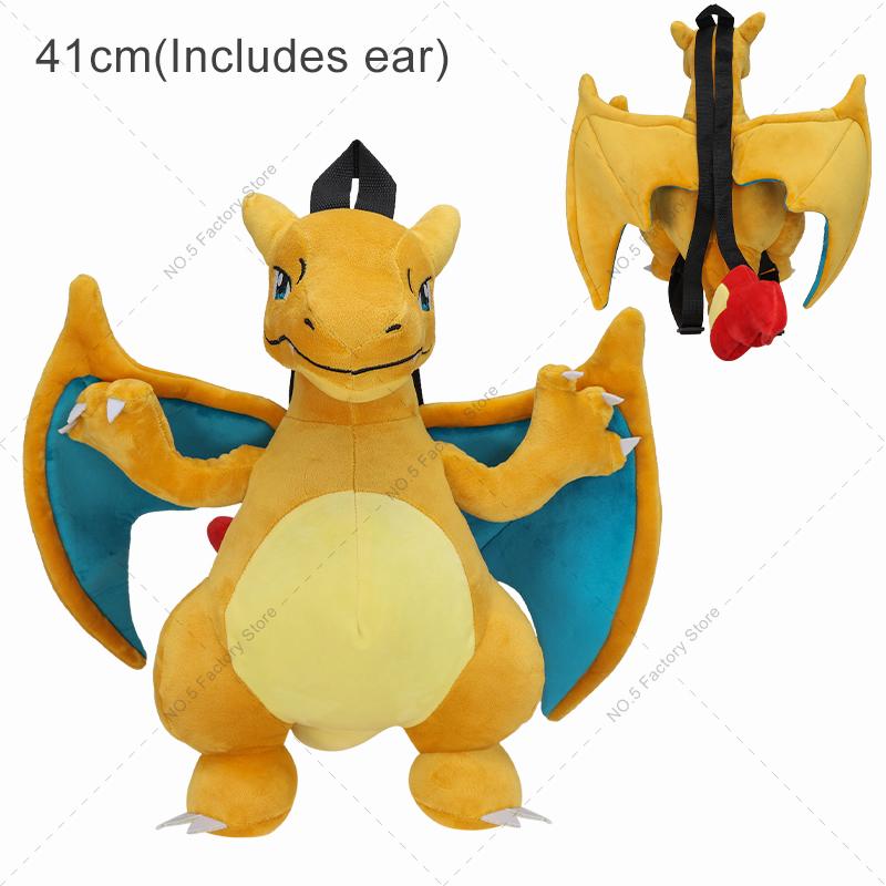 Plush Backpack Bag Kawaii Gyarados Gengar Snorlax Charizard Mimikyu Ho Oh Backpack Schoolbag Cosplay Props Kids Gifts