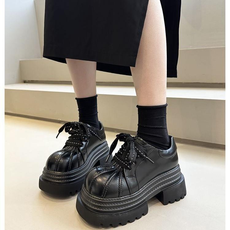 Shell head comfortable platform muffin height increase ugly cute big head shoes children 2025 spring and autumn new good-looking casual shoes