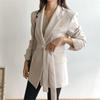 Women's Black Blazer: 2022 Spring/Autumn, Korean Medium Length, British Casual Style