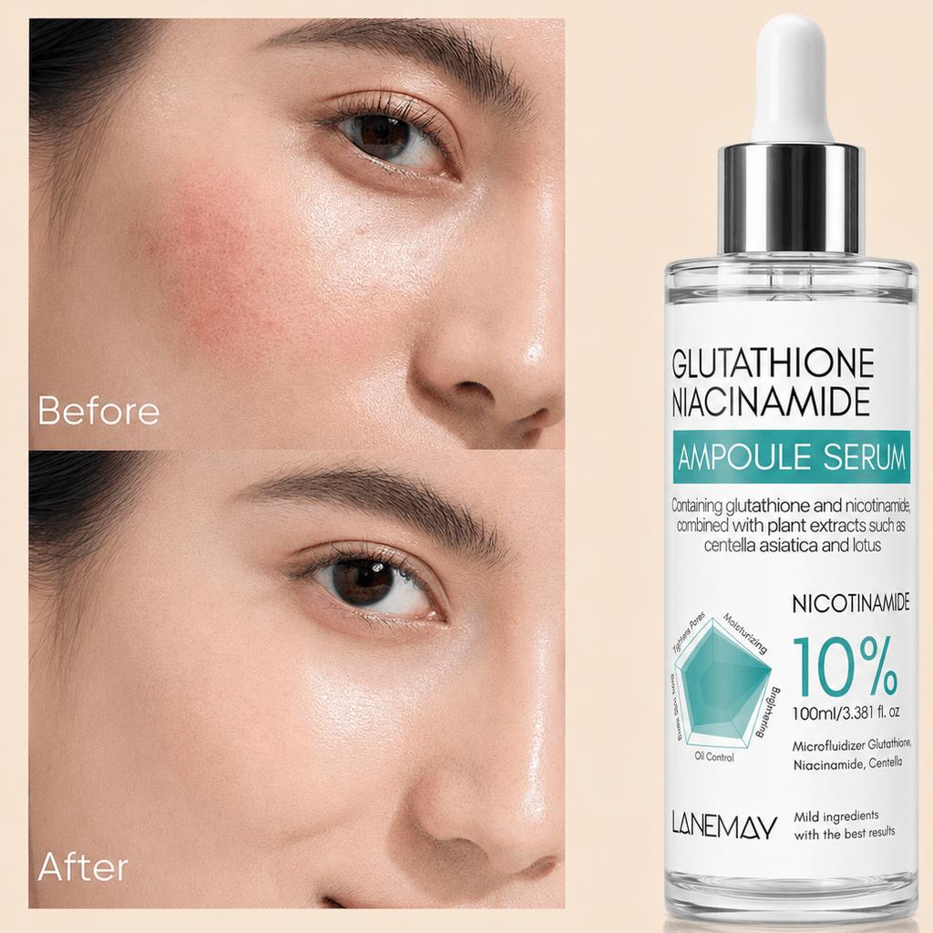 Glutathione & Niacinamide Brightening Face Serum, Whitening Moisturizer With Centella Asiatica Extra