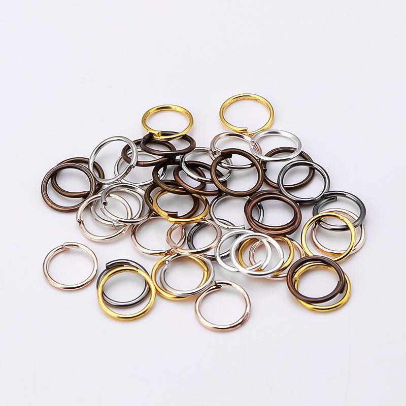 50-200pcs/lot Open Single Loops Jump Rings Split Rings Connectors For Necklace Bracelet Jewelry Accessories