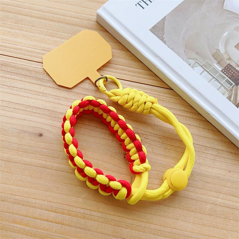 Langlebiger Sport-Handy-Anhänger Handgelenkband Anti-Verlust Unisex Verstellbar Kurz Gewebt Stabiles Lanyard Reise Diebstahlschutz Raubschutz Seil