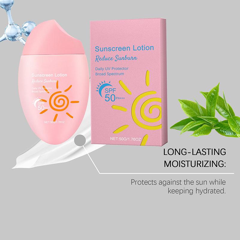 Lightweight Sunscreen Moisturizer Cream Waterproof Sweatproof Fast Absorbing No Greasy No Pilling Skin Protection For Face and Body