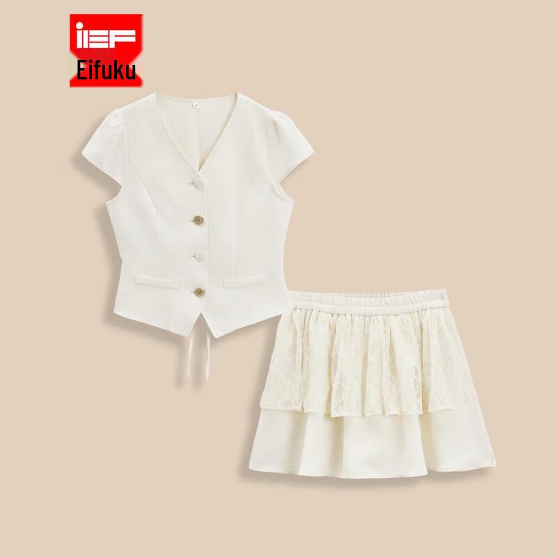 IEF Women s French Style Two-Piece Skirt Set M