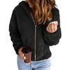 New Women's Casual Hooded Long Sleeve Pullover Solid Color Multicolor  Plush Jacket