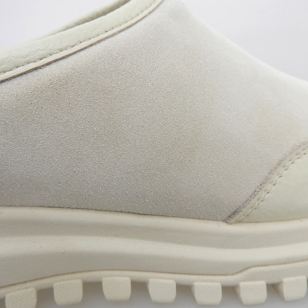 1piu1uguale3 Suede and Grained Leather 113 CALORE MULE Mule Sneakers, Off-white, Size 43, MRG602 Shoes 43 Off whiteUsed