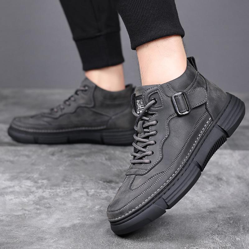 New 2024 Autumn And Winter Men's Shoes Outdoor Casual Retro Breathable High-top Lace-up Sneakers Men's Casual Shoes Size 38-44