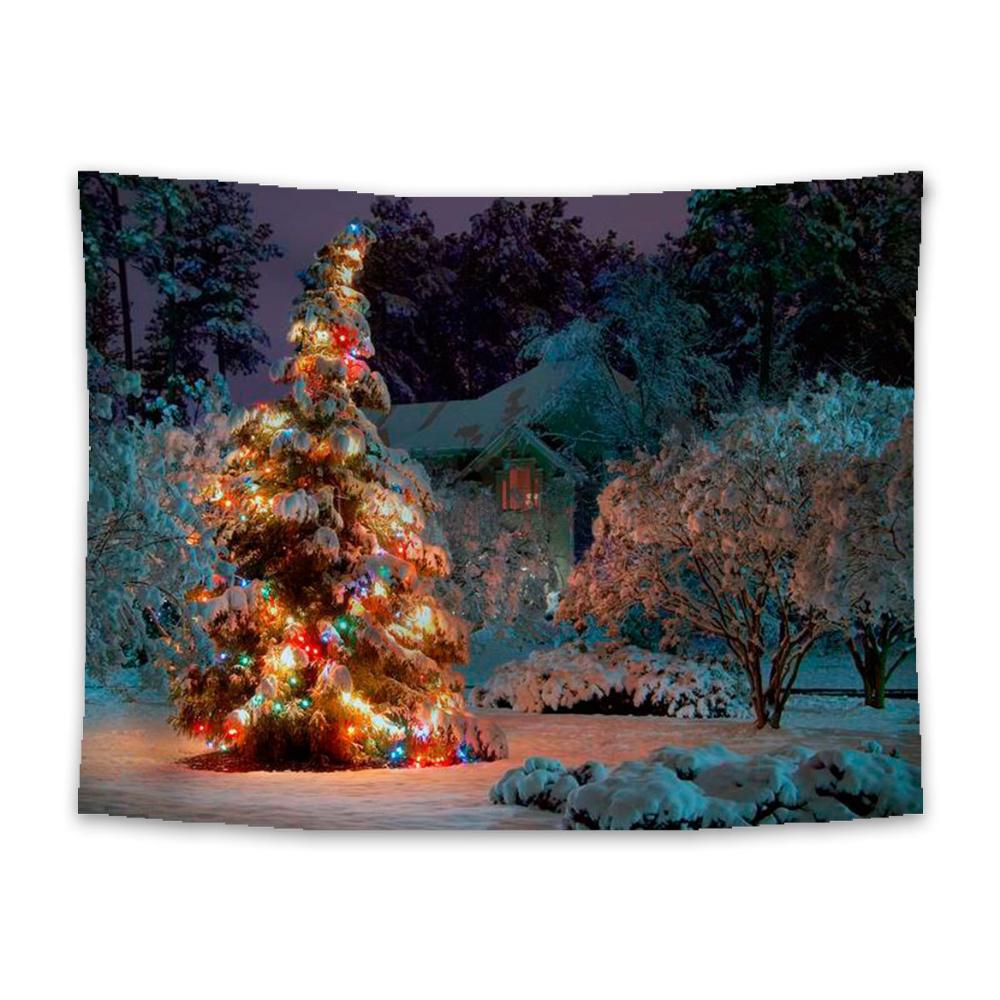 Christmas hanging cloth, wall cloth, background cloth, decorative cloth, room bedside tapestry, Nordic style tapestry