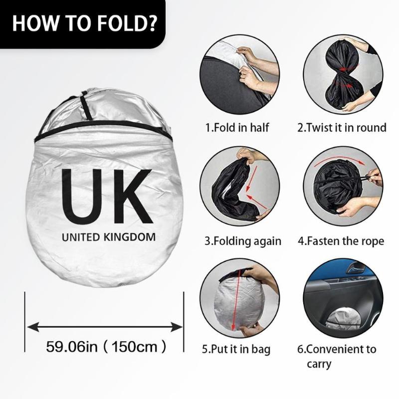 1 X The Union Flag Union Jack Car Windshield Sunshade Visor Auto Window Sun Shade Cover