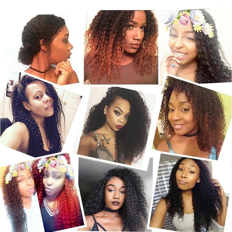 Lace Synthetic Front Hair Wigs Kinky Curly Full Lace Hair Wig Pre Plucked Lace Front Wig