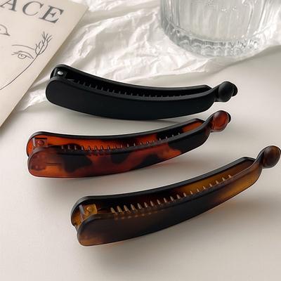 Korejas vienkārša banānu matu sprādze sievietēm, modes temperaments, pretslīdes, liela vertikāla sprādze, meitene, ģeometrisks matu aksesuārs