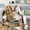 Vintage Sailboat Customize Your Name Blanket Used For Chair Office Sofa Bed Camping Soft And Warm Giving Friends And Relatives Birthday Graduation