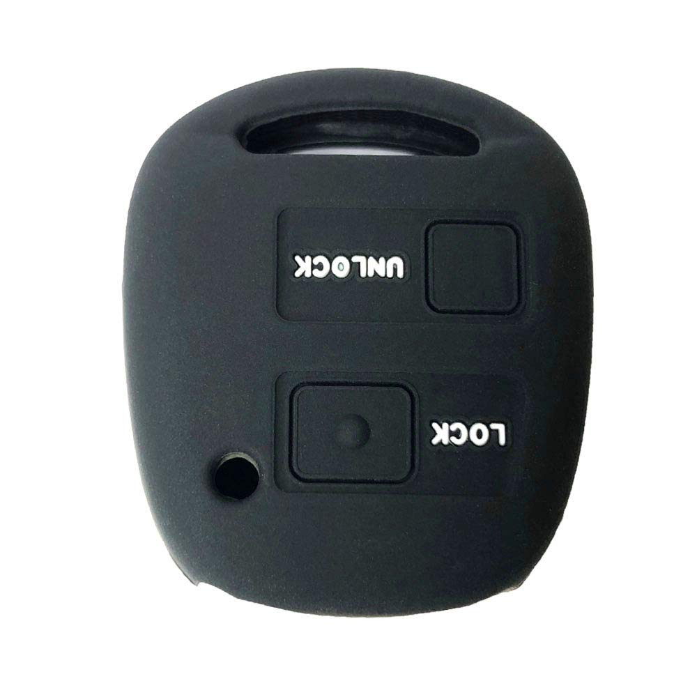 

ZIAN Чехол для смарт-ключа для Toyota / Daihatsu 2 кнопки Силиконовый чехол для ключа, Rush, чёрный