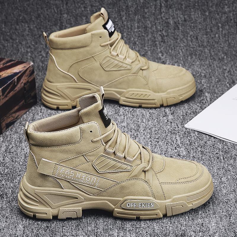 Martin Boots Autumn High-top British Style Retro Medium-top Boots Outdoor Sports Mountaineering Desert Combat Boots