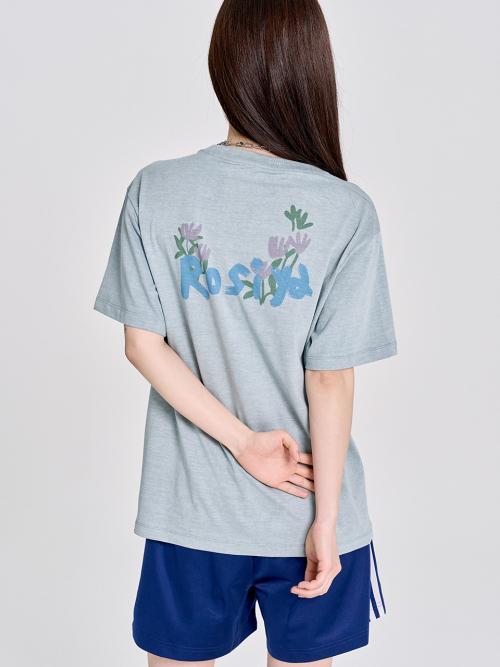 Losiya Flower Pigment T-Shirt / Mint