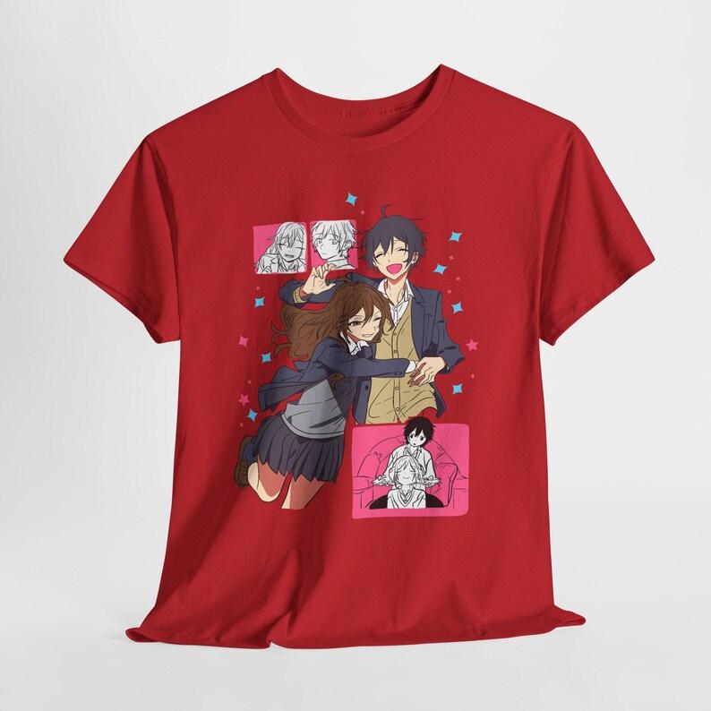 Camiseta Horimiya Kyoko Hori & Izumi Miyamura, Camiseta Unisex Streetwear para Fans de Anime, Top Casual de Manga Corta 100% Algodón