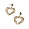 Trendy Leopard Heart Polka Dot Drip Earrings for Women