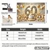 1 60th Birthday Photography Background - Gold and White Party Decoration Shining Crystal Decoration Birthday Party Decoration