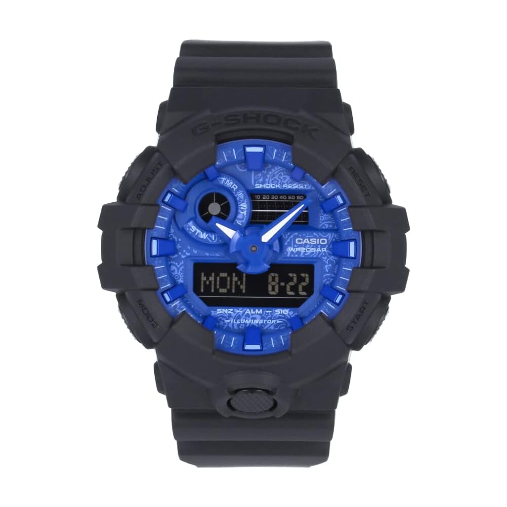 Casio G-Shock GA-700 Series Blue Paisley Men s Watch Black GA-700BP-1A
