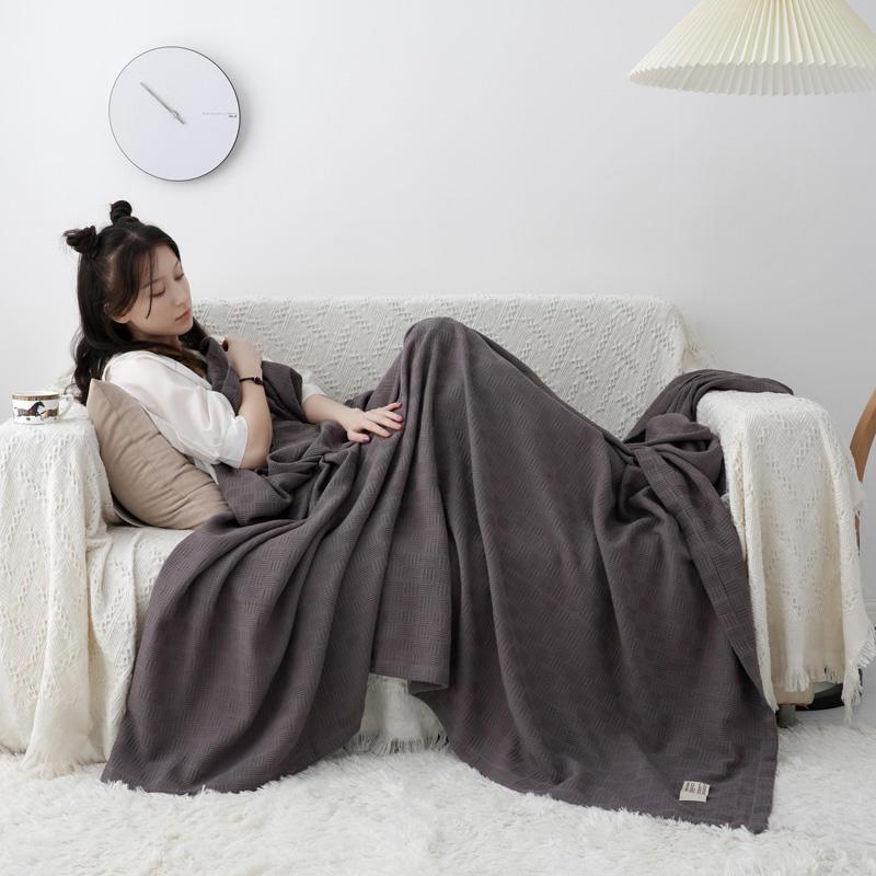 Knitted blanket double-size cover blanket summer cool quilt single-size sofa blanket office nap blanket