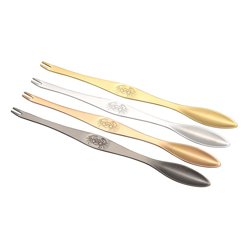 Delicate Stainless Steel Crab Forks Seafood Picks Lobster Forks Fruit Forks