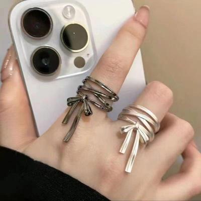 Adjustable Ballet Bow Ribbon Ring - Unique High-End Design for Women