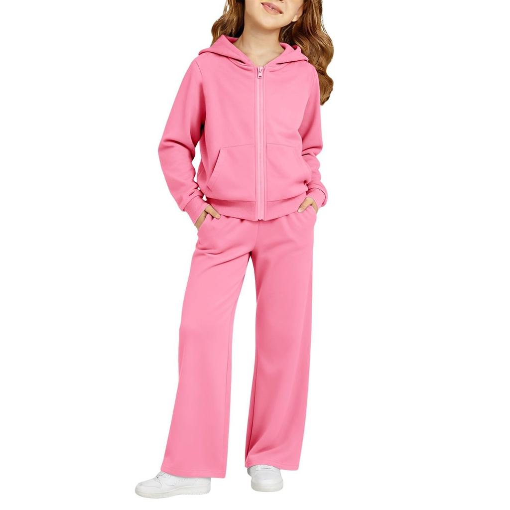 Kids Boys and Girls Hoodie Sweatshirt Set with Pants for Casual Sportswear