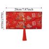 Brocade Embroidered Chinese New Year Red Wallet Traditional God of Wealth Red Pocket  Graduation
