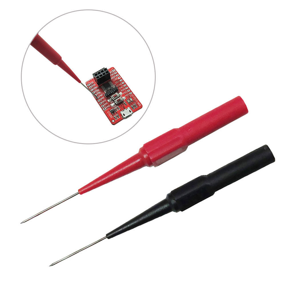 2pcs Prüfspitzen Isolierung Piercing Nadel Multimeter Test Kabel Sonde 30V-60V