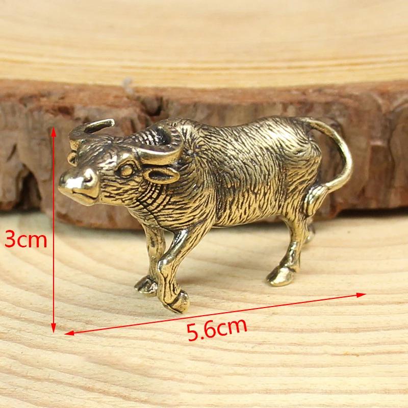 1PC Chinese New Year Ornament Sculpture Copper Miniatures Figurines Desk Decoration Pure Copper Animals Statue Ornament Home