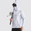 Polyester Breathable and Quick-drying Fishing Shirt Lure Fishing Hooded Sun Protection UPF50+ Fishing Clothes with Face Mask
