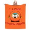 Amo Cheesy Poofs South-Parks Coperta Pile Stampa Cartman Coperta Leggera Sottile Multifunzione per Casa Divano Trapunta