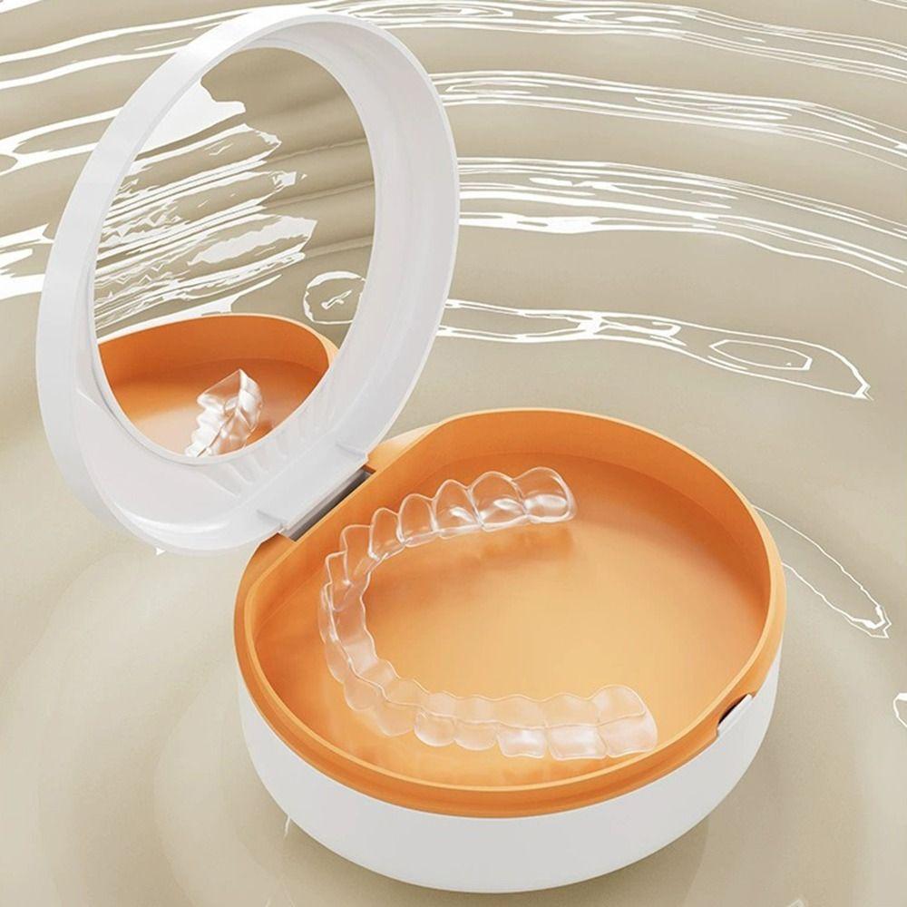 Shell Shaped Orthodontic Retainer Case Mouthguard Teeth Braces Container False Teeth Box  Women Men