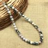8mm Natural Tree Agate B Gemstone Round Beads Jewelry Handmade Beads Adjustable Necklace 17-21" For Birthday 8BN-23
