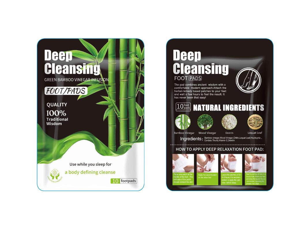 Kinoki Foot Patch with Ginger, Salt, Mugwort & Bamboo Vinegar - Thai & Korean Version