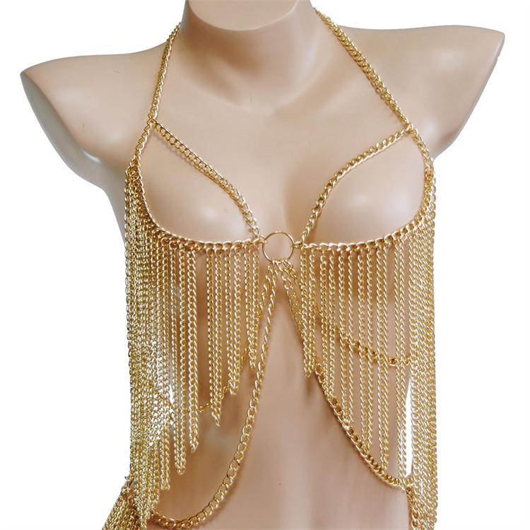 Bikini Sexy Ladies Lingerie Crystal Women Thong Panties Body Chain Rhinestone Bra and Thong Set Belly Chains