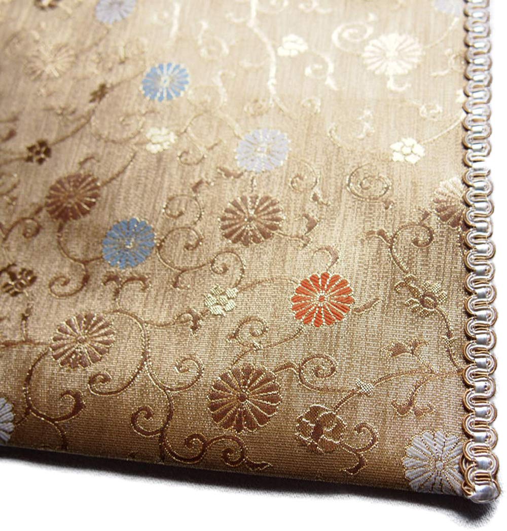 

Fireproof and flame-retardant Buddhist altar mat, altar cloth, sutra table cover, 16-petal chrysanthemum gold design (Size 16: Chūkyō style (25.3 x 38