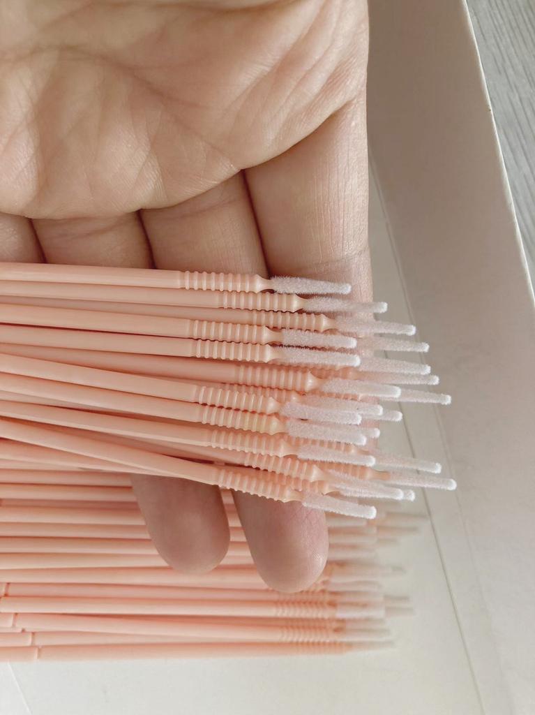 High Quality No Lint Disposable Micro Swabs Micro Brush Applicators for Eyelash Extension Small Clean Brush 100  Pcs Per Bag