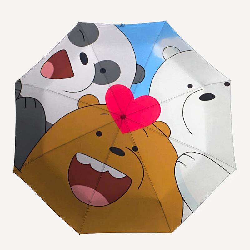 

1pc We Bare Bears Automatic Umbrella with Folding feature - Compact Travel Umbrella, Perfect Gift for Birthday, Christmas, , 008