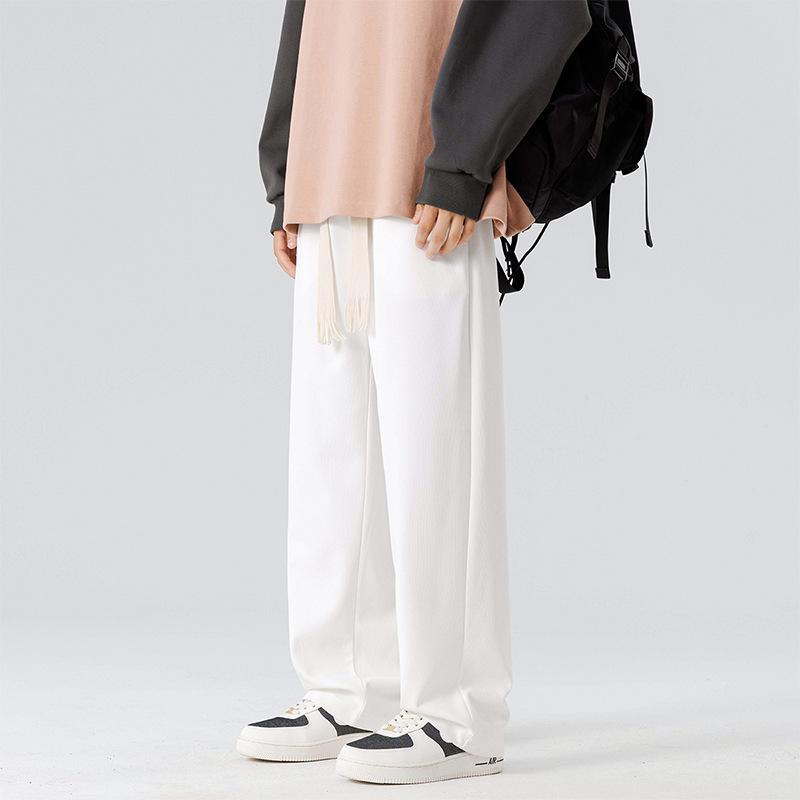 Men's Spring and Autumn New Couple Solid Color Casual Wide-leg Pants Drape Sports Versatile Guard Pants Men