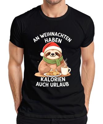 Kalorien haben Sloth Weihnachten Keks Geschenk Herren T-Shirt-