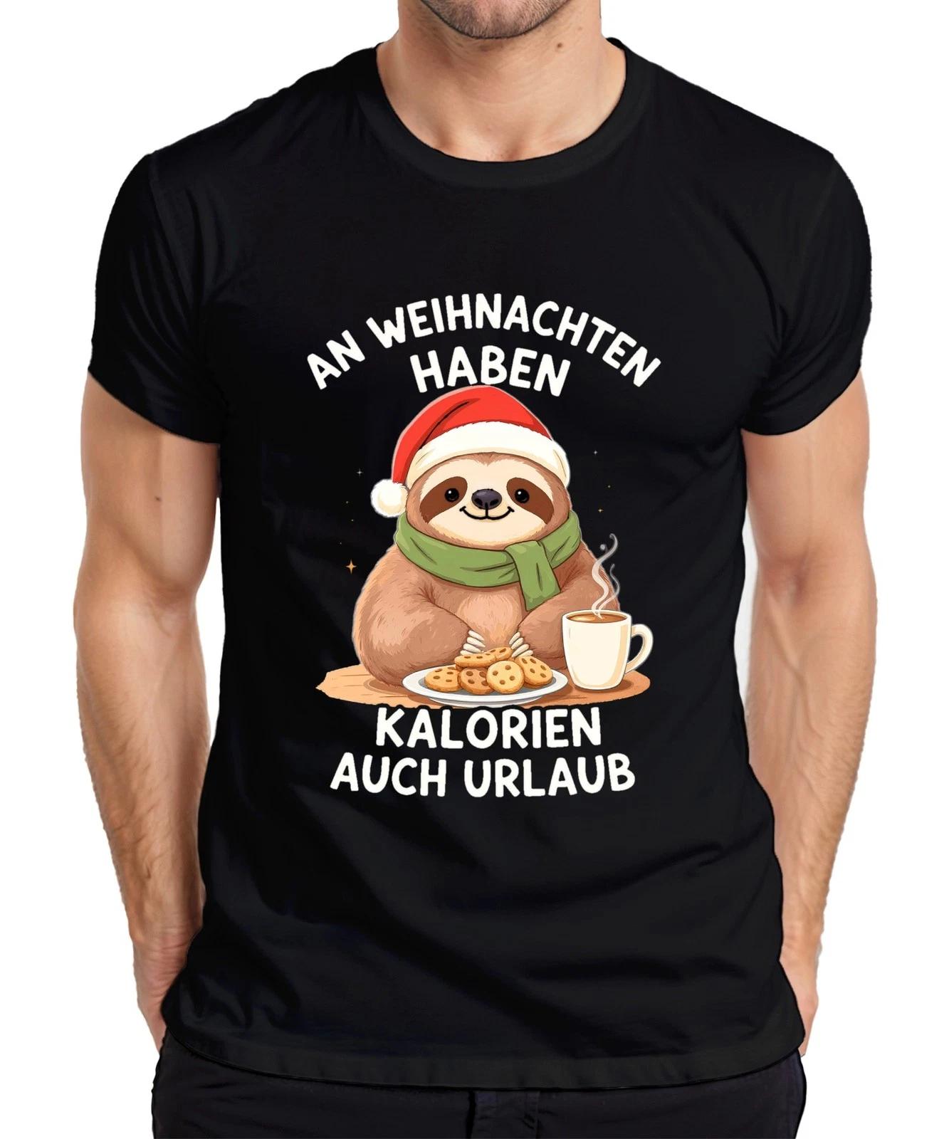

Calories Have Holiday Sloth Christmas Cookie Gift Mens T-Shirt- M