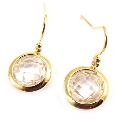 [C4754] - White Gold Plated 'Linda' Earrings