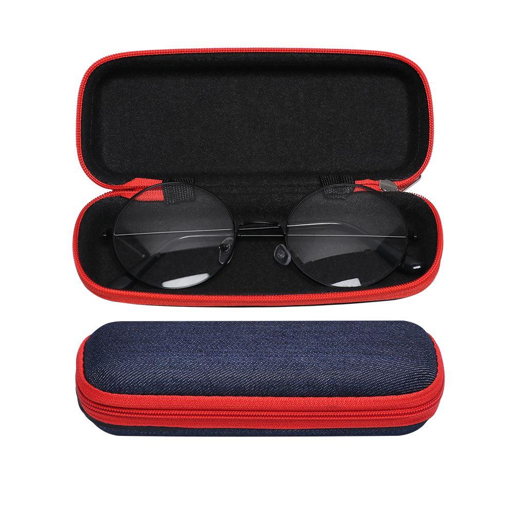 Fashion Denim Fabric Hard Pouch Bag Eyeglasses Case Sunglasses Box Eyewear Protector Spectacle Case