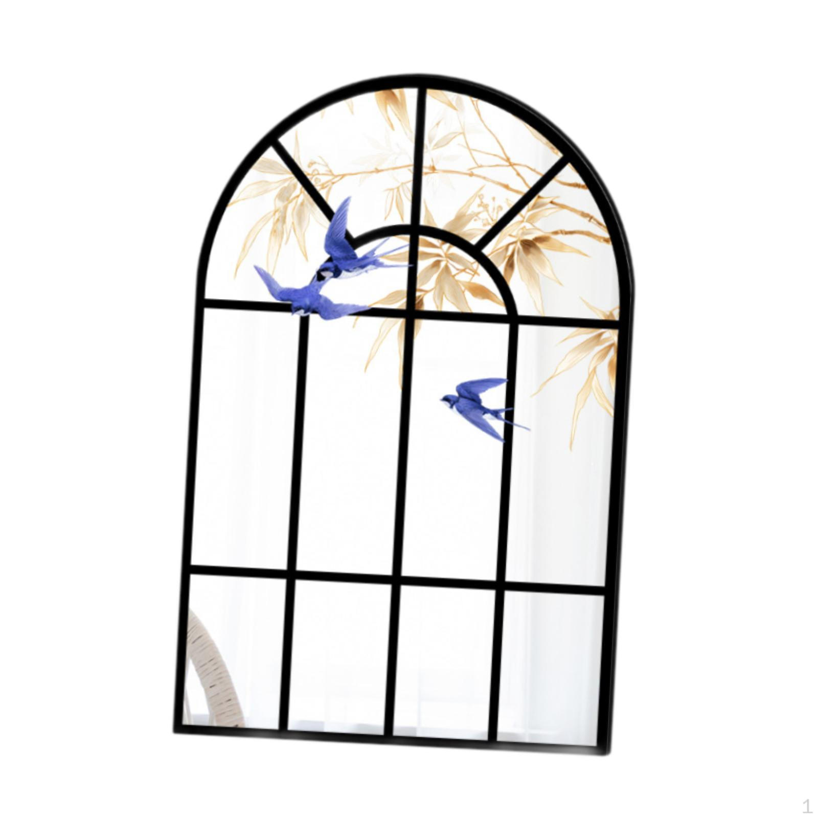 

Arch Window Mirror, Decorative Wall Modern Design, Wood And Acrylic, Simple Mounting, B