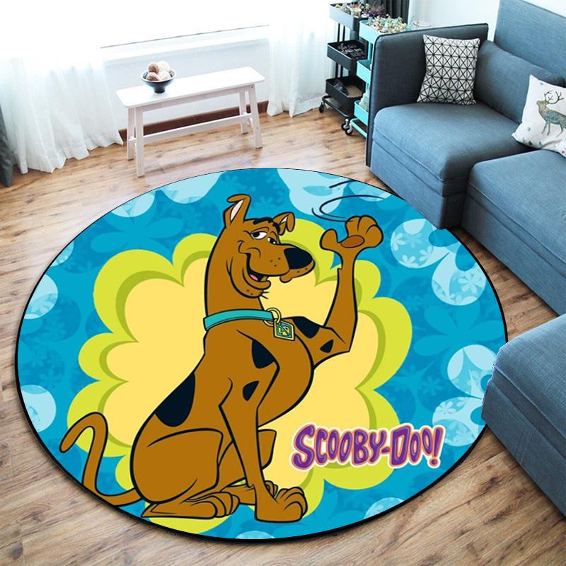 Halloween supernatural comedy adventure movie Scooby-Doo Round Carpet Soft Home Decoration Corridor Table and Chair Anti slip Outdoor Floor Mat rug 2