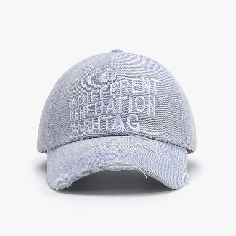 

Весенне-летняя бейсболка с загнутыми полями и вышитыми буквами, модная мужская кепка с защитой от солнца, универсальная женская кепка Adjustable