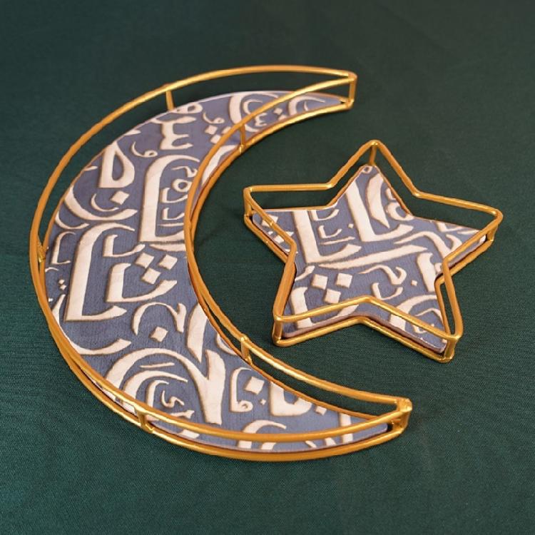 Cupcake Holder Dessert Display Trays Plates Serving Platters for Ramadan Parties