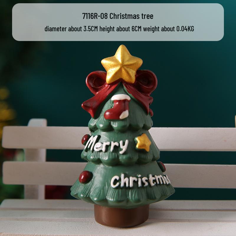 Cute Santa Claus Christmas Tree Ornaments: Micro Landscape Photography Props & Display Gifts