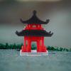 Chinese Pagoda Statue Ancient Building Model Japanese Pavilion Decoration Miniature Rockery Aquarium Bonsai Ornament